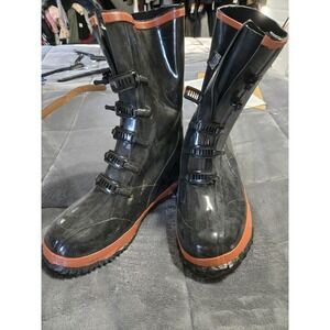 Liberty Saftey Dura Wear Black 14" 5 Buckle Rubber Boats Sz 9 & 11‎ NEW